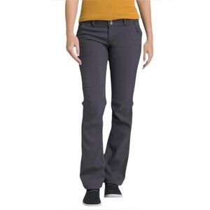 Prana Halle Hiking Pants Coal Gray Stretch Roll Up Women's Size 8 Outdoor